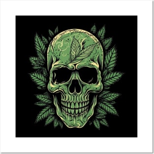 Cannabis Skull Sugar Posters and Art